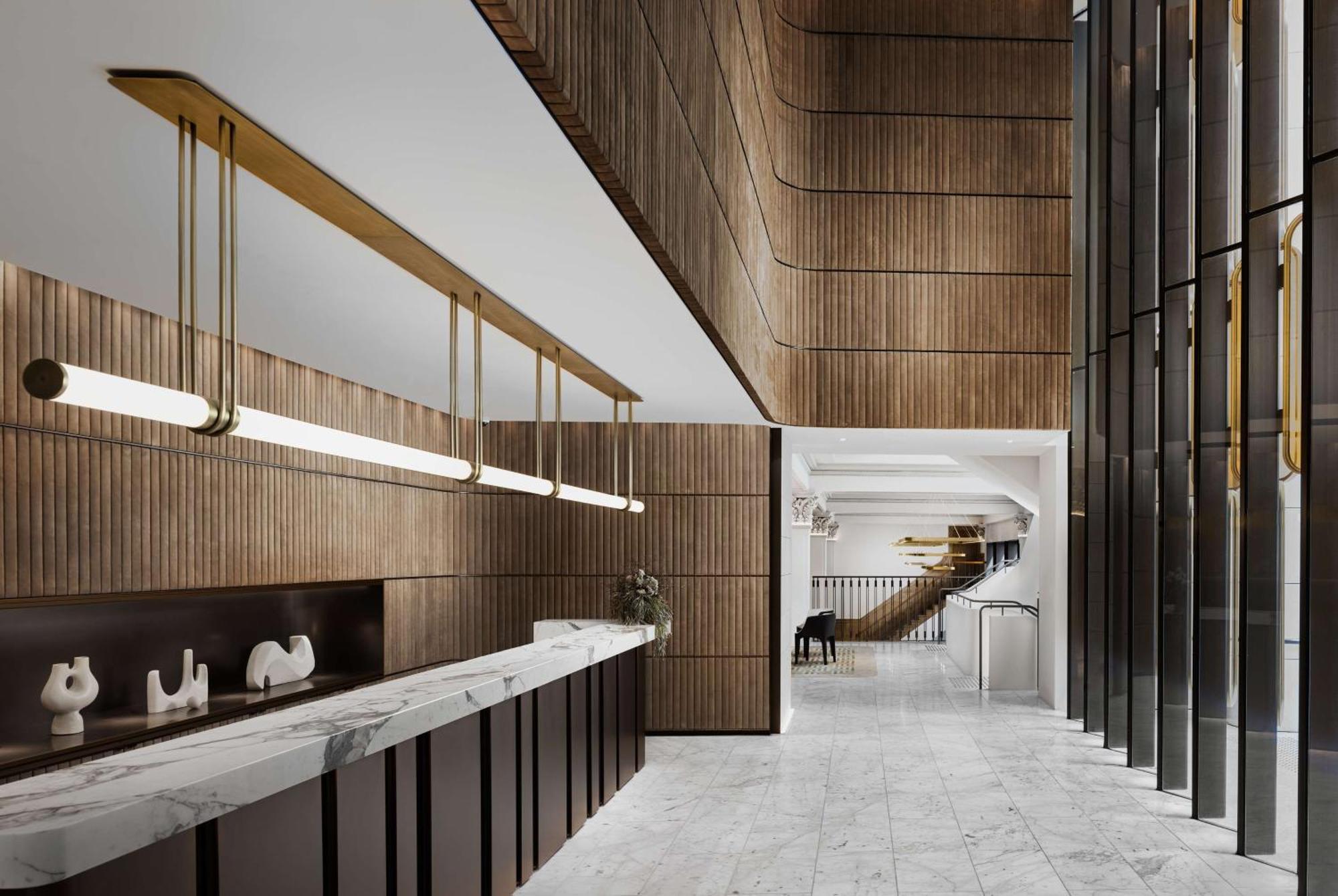 Hilton Melbourne Little Queen Street Екстер'єр фото The interior of the new building